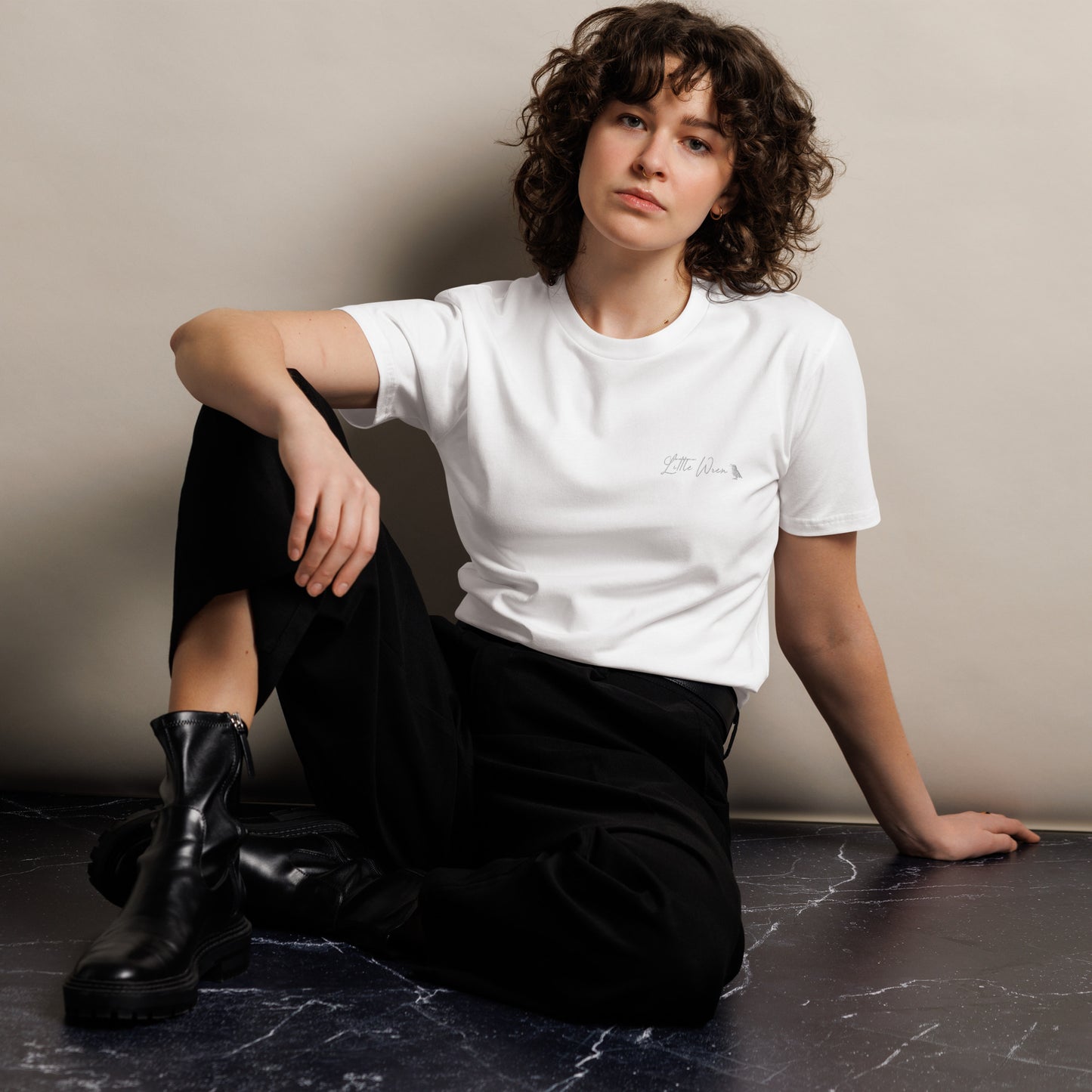 Little Wren Embroidered Unisex premium t-shirt